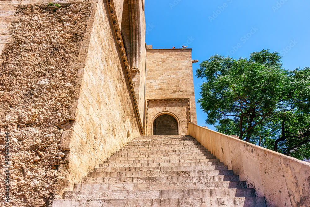 Torres de Serranos. Medieval architecture detail, Valencia, Spain
