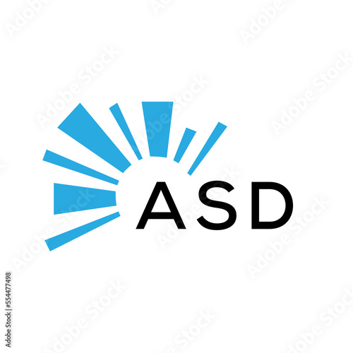 ASD letter logo. ASD blue image on white background and black letter. ASD technology  Monogram logo design for entrepreneur and business. ASD best icon.
