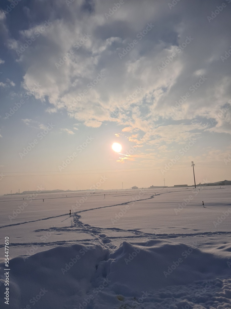 sunset in winter sunset in winter