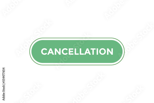 cancellation button web banner templates. Vector Illustration