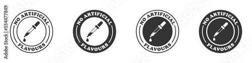 No artificial flavors icon set. Vector illustration.