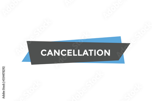 cancellation button web banner templates. Vector Illustration