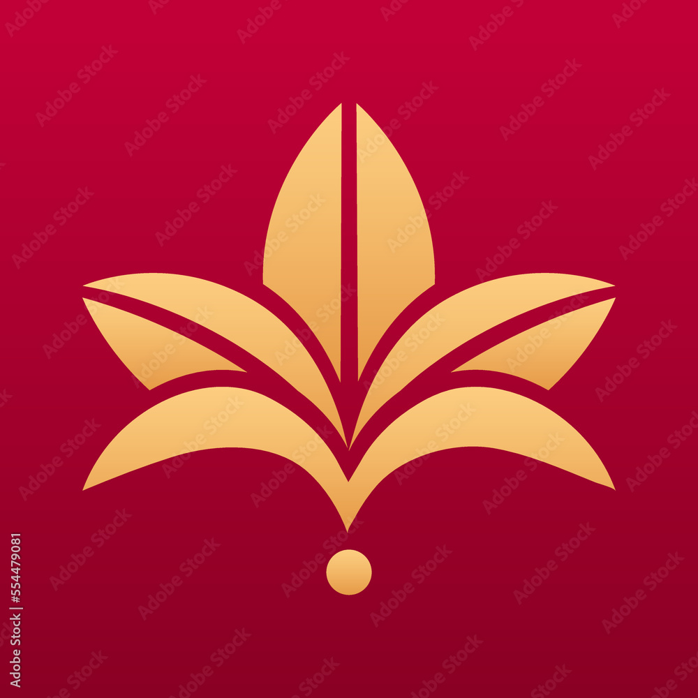 Chinese plant decorative element. Chinese traditional floral pattern. Sakura leaf pattern Chinese plant decorative element. Chinese traditional floral pattern. Sakura leaf pattern