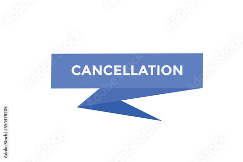 cancellation button web banner templates. Vector Illustration