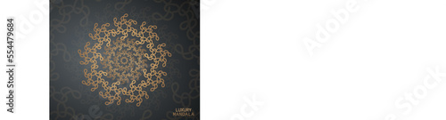 Luxury mandala background with golden arabesque pattern Arabic Islamic east style. Ramadan Style Decorative mandala. Mandala for print, cover poster, brochure, flyer, banner and etc