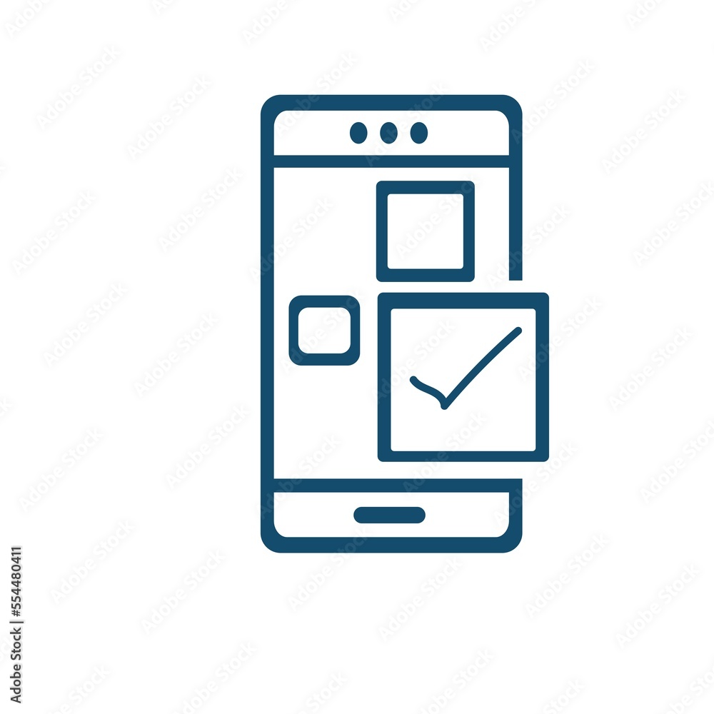 mobile phone with icons mobile phone with icons