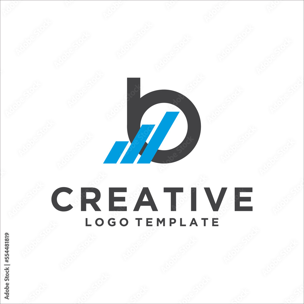 Investment logo with capital letter B, finance logo, financial investment logo, business logo Investment logo with capital letter B, finance logo, financial investment logo, business logo