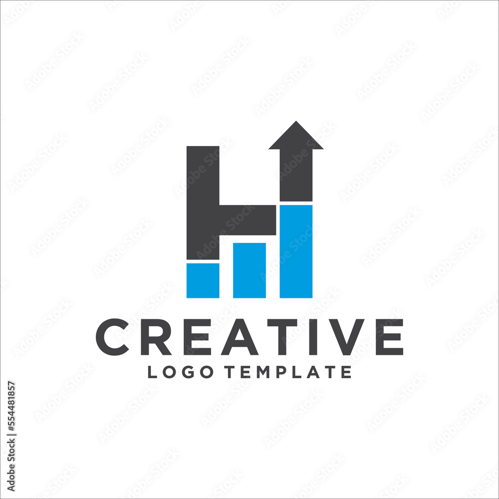 Letter H Business Logo Design Template