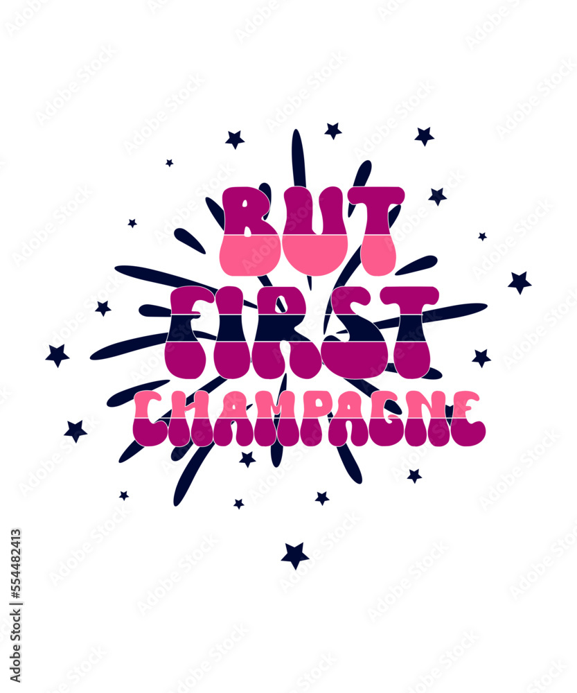 Obraz premium Retro New Year Svg,New Year 2023 SVG PNG Bundle, New Year Svg, New Year Shirt Design, Happy New Year 2023 Svg