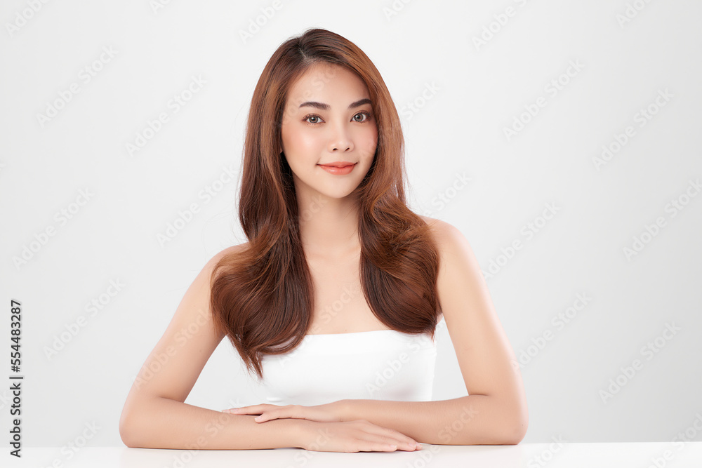 Beautiful young asian woman with clean fresh skin on white background, Face care, Facial treatment, Cosmetology, beauty and spa, Asian women portrait. Beautiful young asian woman with clean fresh skin on white background, Face care, Facial treatment, Cosmetology, beauty and spa, Asian women portrait.