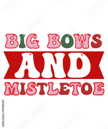 Retro Christmas SVG Bundle , Merry Christmas svg, Retro Wavy Letters svg, Christmas Retro svg, Christmas Sublimation