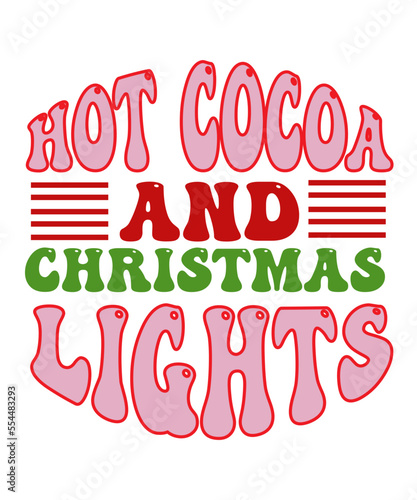 Retro Christmas SVG Bundle , Merry Christmas svg, Retro Wavy Letters svg, Christmas Retro svg, Christmas Sublimation