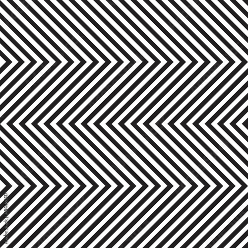 Seamless pattern with lines.Unusual poster Design .Black Vector stripes .Geometric shape. Endless texture 