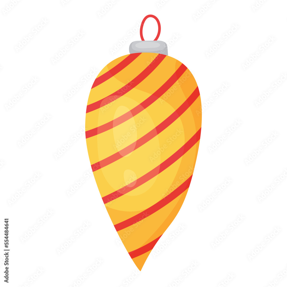 Christmas decoration, toy. Icon. Isolated vector object. Modern cartoon style. Christmas decoration, toy. Icon. Isolated vector object. Modern cartoon style.