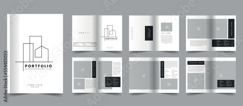 Architecture portfolio template and brochure layout