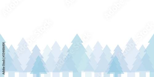 Winter Tree Landscape Background Banner Vector Design © Ben