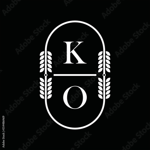 KO Logo ornament vector images design template
