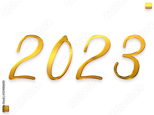 2023 Elegant Stylish Cursive Gold Calligraphy Text 