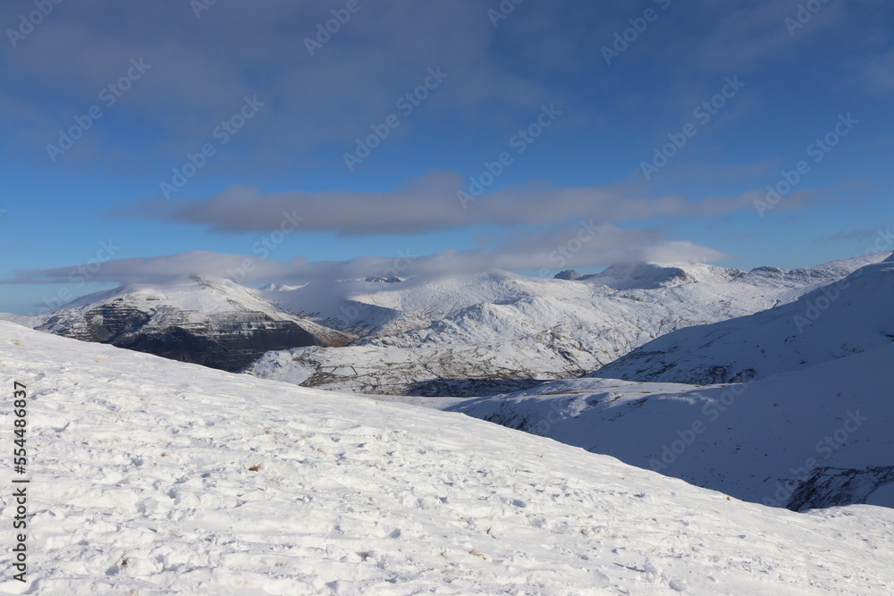 Snowdonia snowdon winter wales glyderau