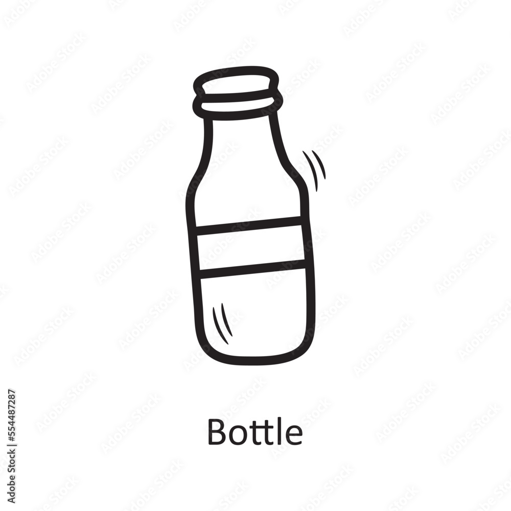 Bottle vector outline Icon Design illustration. Food and Drinks Symbol on White background EPS 10 File Bottle vector outline Icon Design illustration. Food and Drinks Symbol on White background EPS 10 File