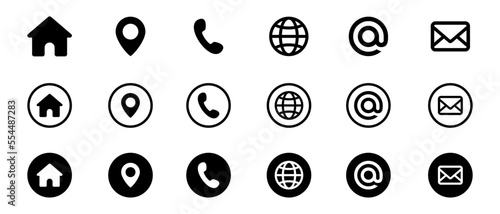 Obraz na plátně Illustration Vector Graphic of contact design template