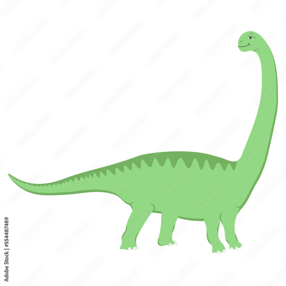 Fototapeta premium Cute Dinosaur. Cartoon character Dino. Vector illustration
