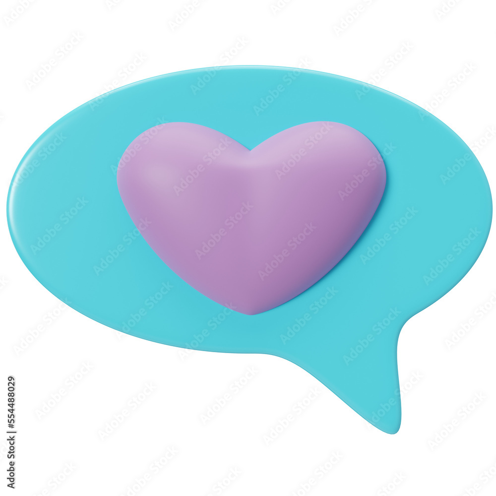 3D Rendering Of Love Notification 3D Rendering Of Love Notification