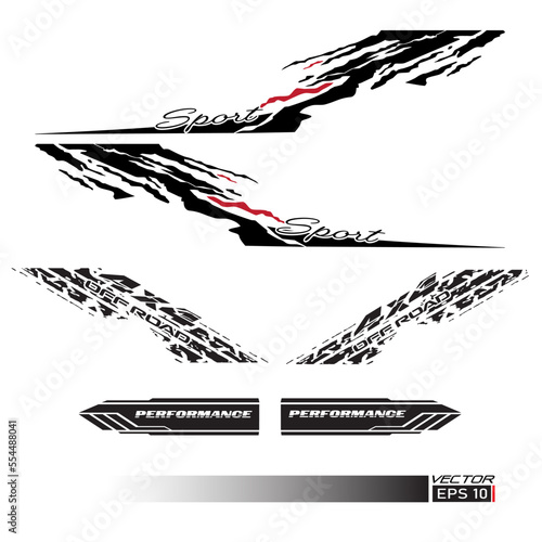 Side car body vector stripes decal. Vehicle vector Decal Stripes for the both parts, Racing Rally Stripes, Auto Racing Stripes Stickers_20221217