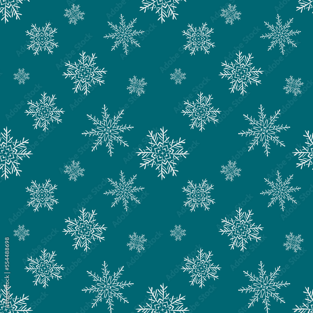 Winter seamless pattern with snowflakes. Winter seamless pattern with snowflakes.