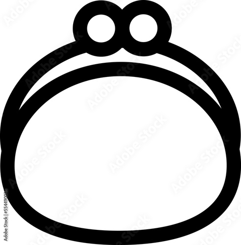 がまぐちのお財布のアイコン（Wallet. Vector icon) 