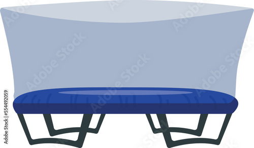Playground trampoline icon cartoon vector. Elastic jump. Sport jumping