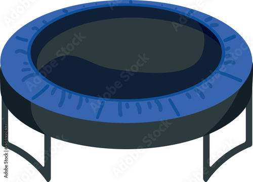 Jump trampoline icon cartoon vector. Fitness playground. Sport net