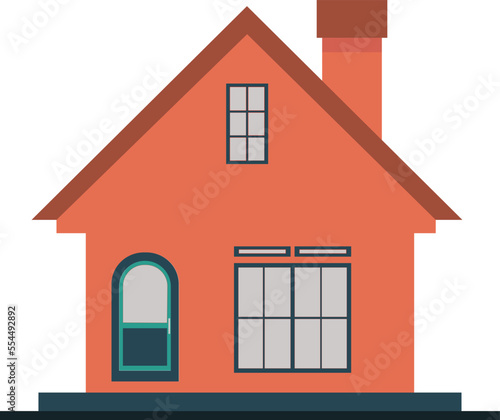 Isolated cartoon houses. Web home flat and 3D  icon for apps and websites. House icons. Home icon collection. Real estate. Flat style houses symbols for UI, UX