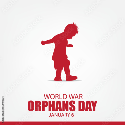 Vector Illustration of World War Orphans Day. Simple and Elegant Design