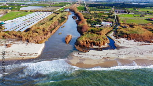 The mouth of the river Mesima photo