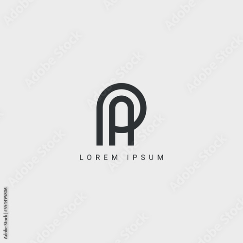 Abstract PA, AP Letters Logo Initial Based Monogram Icon Vector.