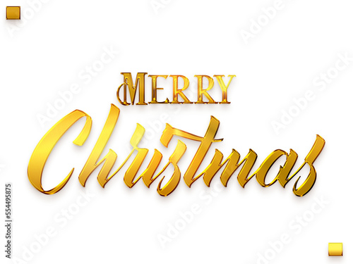 Merry Christmas Calligraphy Minimalistic Golden Text 