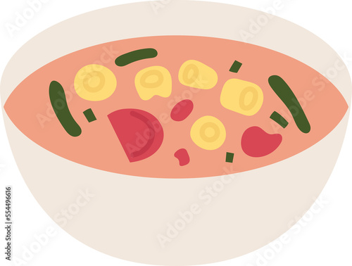 minestrone soup italian food clipart