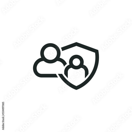 Parental control icon isolated on white background