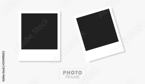 Realistic Old Retro Photo Frame Isolated Vector Illustration