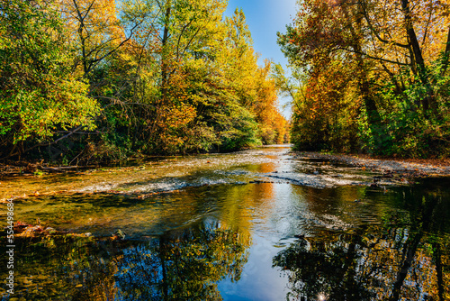 The spectacular River Cesse in Autumn, in the South of France photo