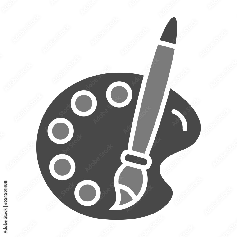 Color Palette Greyscale Glyph Icon Color Palette Greyscale Glyph Icon