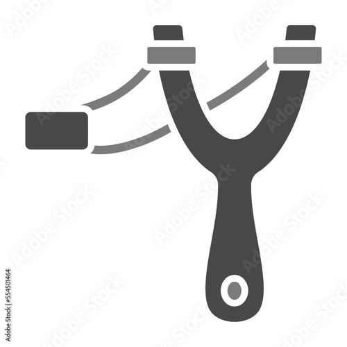 Slingshot Greyscale Glyph Icon