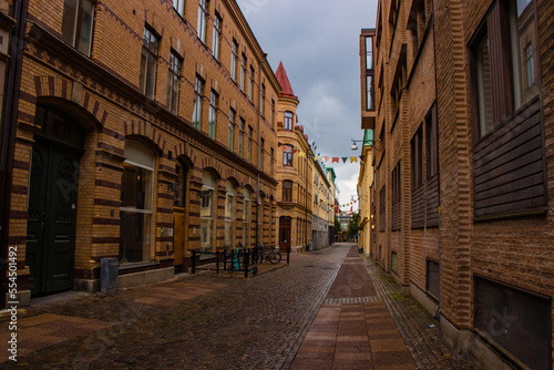 European City Street and Old Buildings, Canal in Gothenburg, Sweden © Jasper Neupane