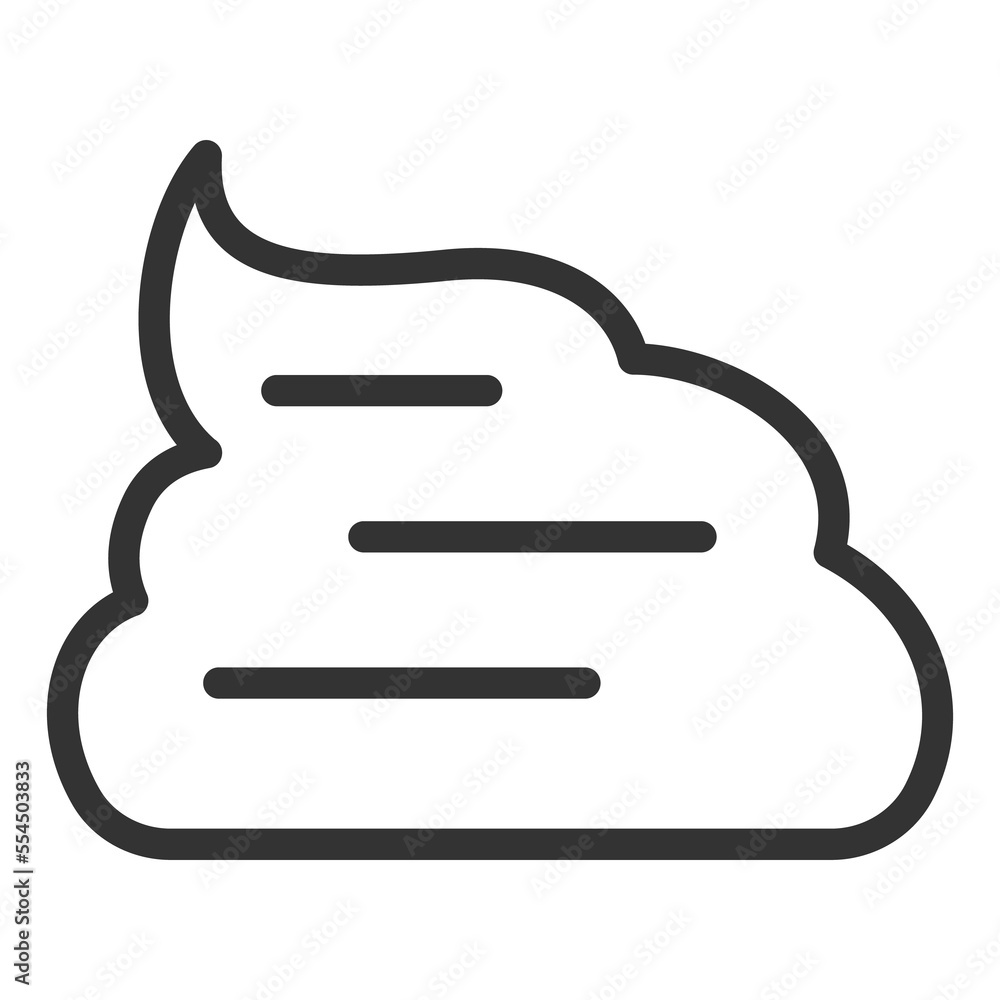Cream for coffee, foam - icon, illustration on white background, outline style Cream for coffee, foam - icon, illustration on white background, outline style