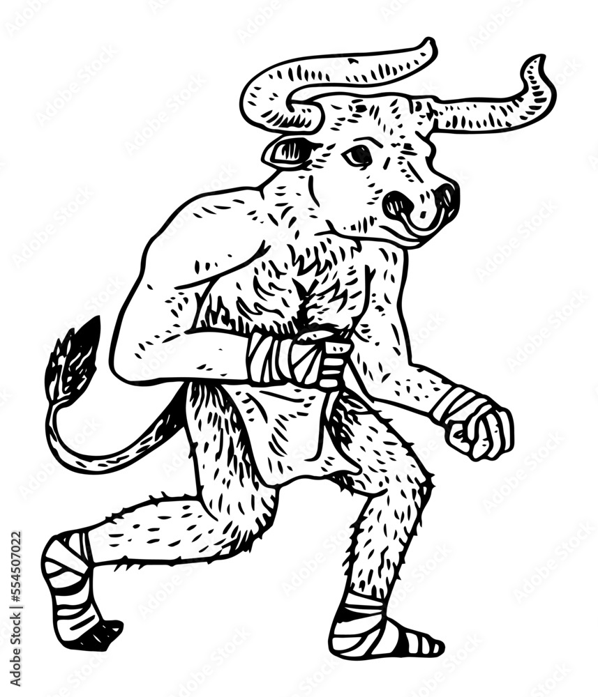Fototapeta premium Minotaur vector illustration
