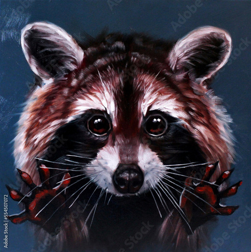 raccoon painting