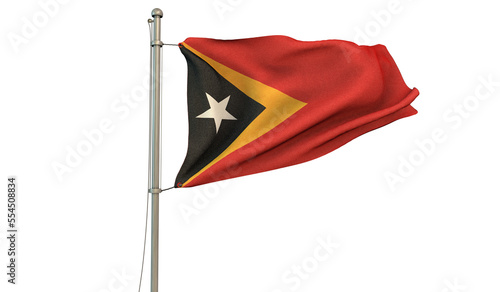  Timor Leste Flag, Democratic Republic of Timor-Leste.