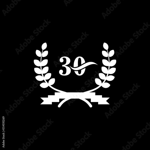 Laurel wreath icon ,anniversary icon vector logo design template