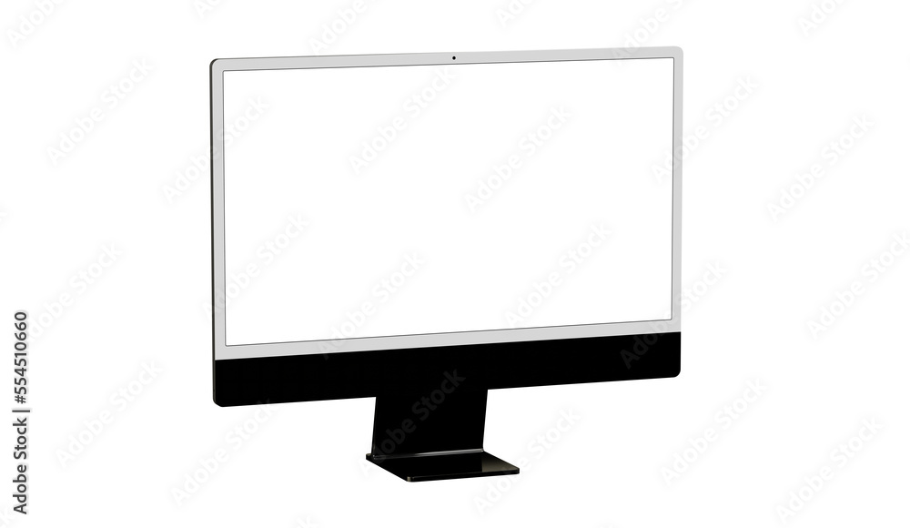 Modern computer monitor with blank screen Modern computer monitor with blank screen